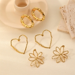 Aretes de acero inoxidable de moda