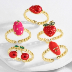 Anillo de cereza de moda al por mayor RIJ53