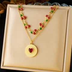 Collar Boho oro la moda de acero inoxidable QY-N3114